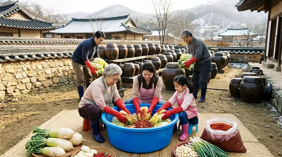 Korean winter kimchi making tradition kimjang culture
